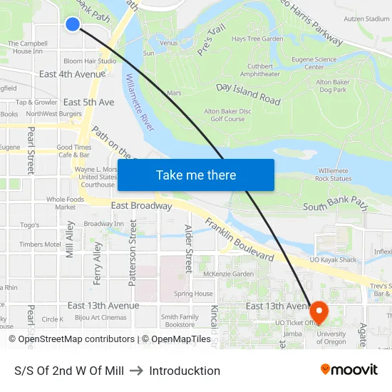 S/S Of 2nd W Of Mill to Introducktion map