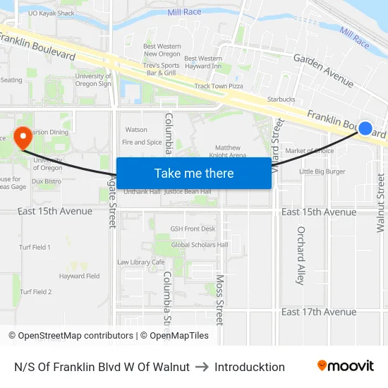 N/S Of Franklin Blvd W Of Walnut to Introducktion map