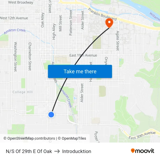 N/S Of 29th E Of Oak to Introducktion map