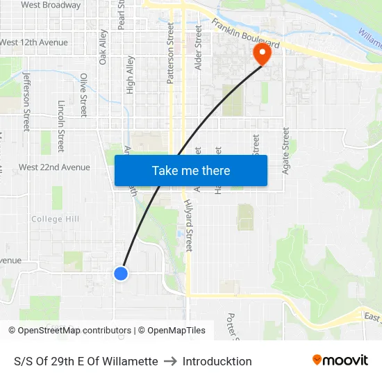 S/S Of 29th E Of Willamette to Introducktion map
