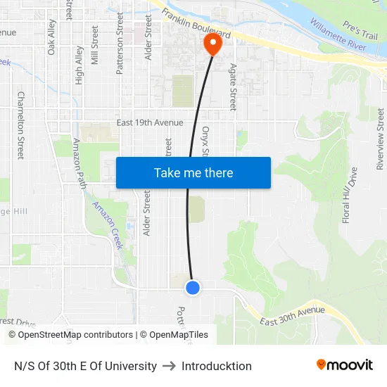 N/S Of 30th E Of University to Introducktion map