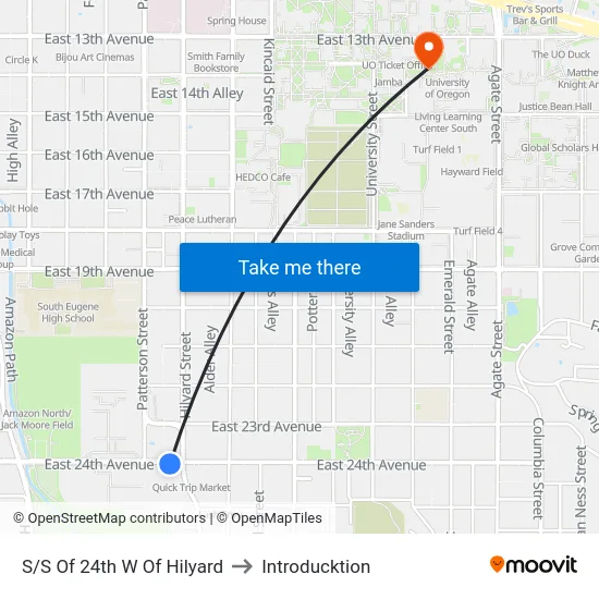 S/S Of 24th W Of Hilyard to Introducktion map