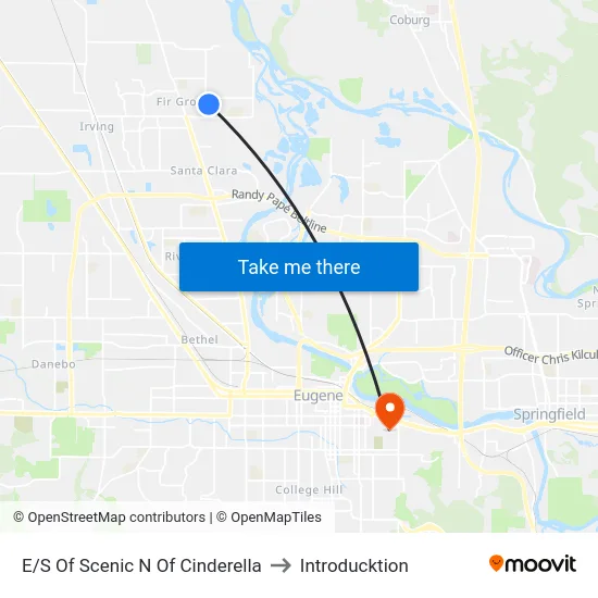 E/S Of Scenic N Of Cinderella to Introducktion map