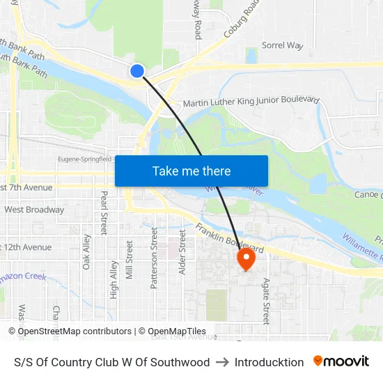 S/S Of Country Club W Of Southwood to Introducktion map