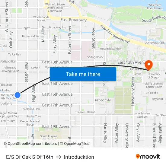 E/S Of Oak S Of 16th to Introducktion map