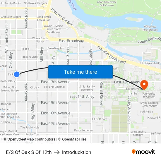 E/S Of Oak S Of 12th to Introducktion map