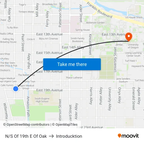 N/S Of 19th E Of Oak to Introducktion map