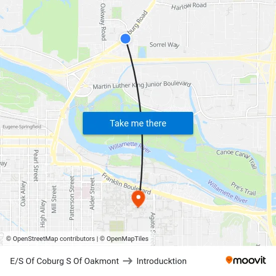 E/S Of Coburg S Of Oakmont to Introducktion map