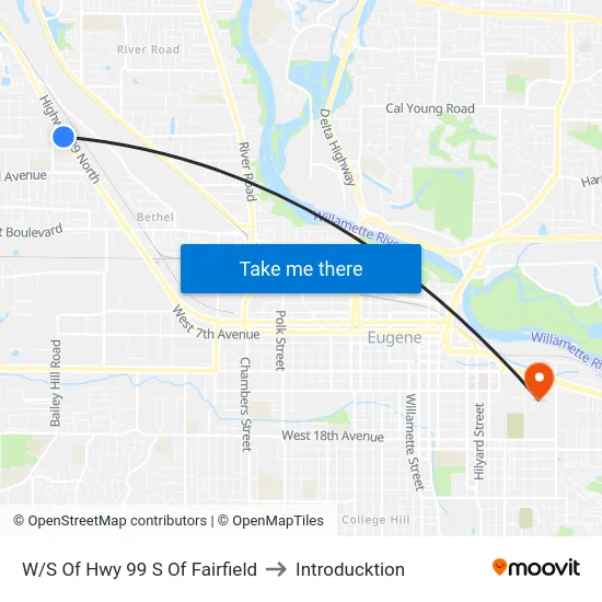 W/S Of Hwy 99 S Of Fairfield to Introducktion map