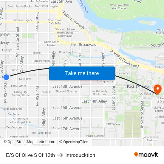 E/S Of Olive S Of 12th to Introducktion map