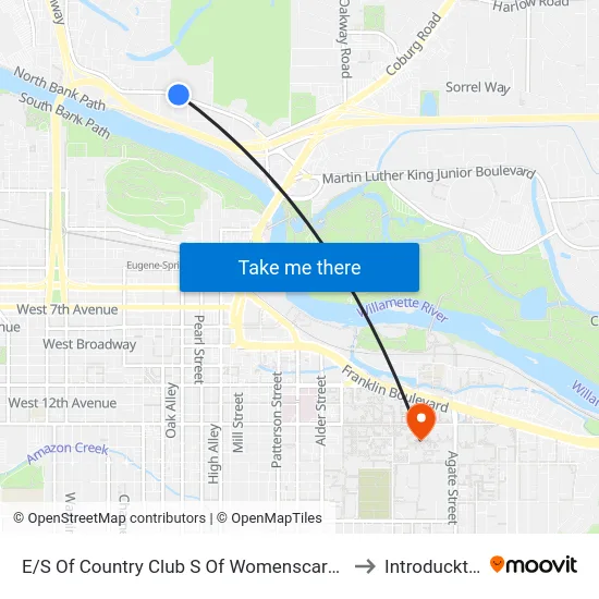 E/S Of Country Club S Of Womenscare Clinic to Introducktion map