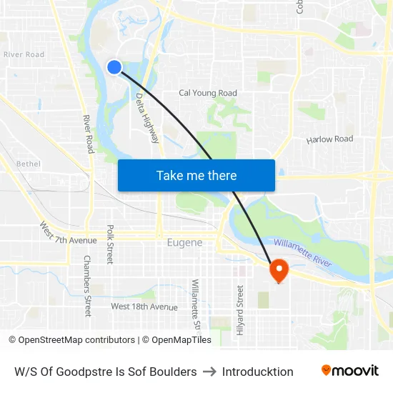 W/S Of Goodpstre Is Sof Boulders to Introducktion map