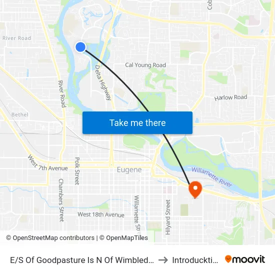 E/S Of Goodpasture Is N Of Wimbledon to Introducktion map
