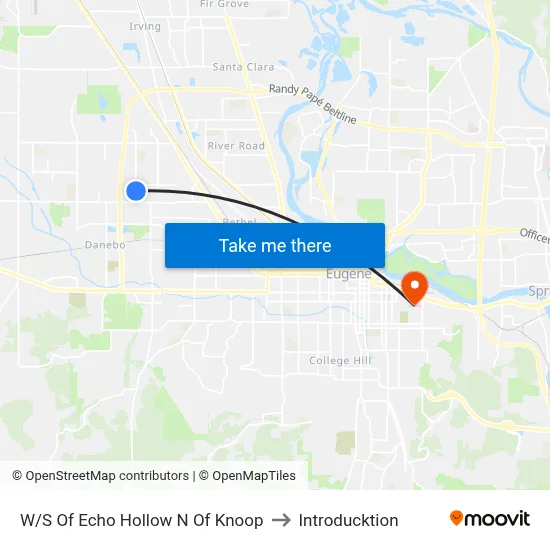 W/S Of Echo Hollow N Of Knoop to Introducktion map