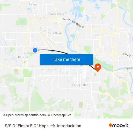 S/S Of Elmira E Of Hope to Introducktion map