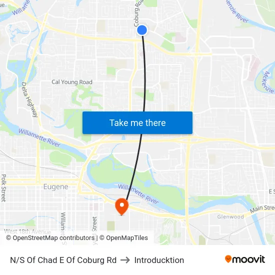 N/S Of Chad E Of Coburg Rd to Introducktion map