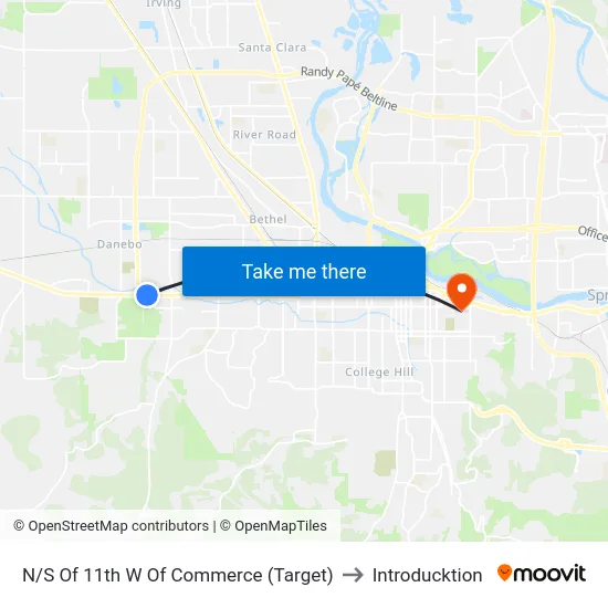 N/S Of 11th W Of Commerce (Target) to Introducktion map