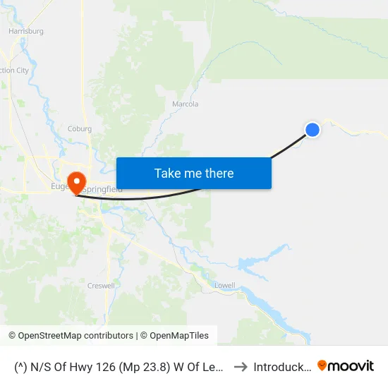 (^) N/S Of Hwy 126 (Mp 23.8) W Of Leaburg Dam to Introducktion map