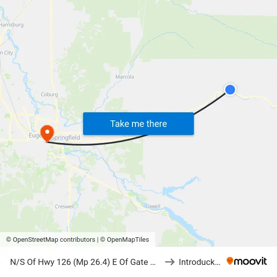 N/S Of Hwy 126 (Mp 26.4) E Of Gate Creek Rd to Introducktion map