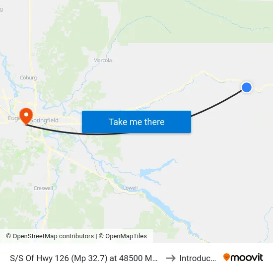 S/S Of Hwy 126 (Mp 32.7) at 48500 Mckenzie Hwy to Introducktion map