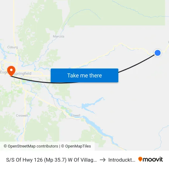 S/S Of Hwy 126 (Mp 35.7) W Of Village Cafe to Introducktion map