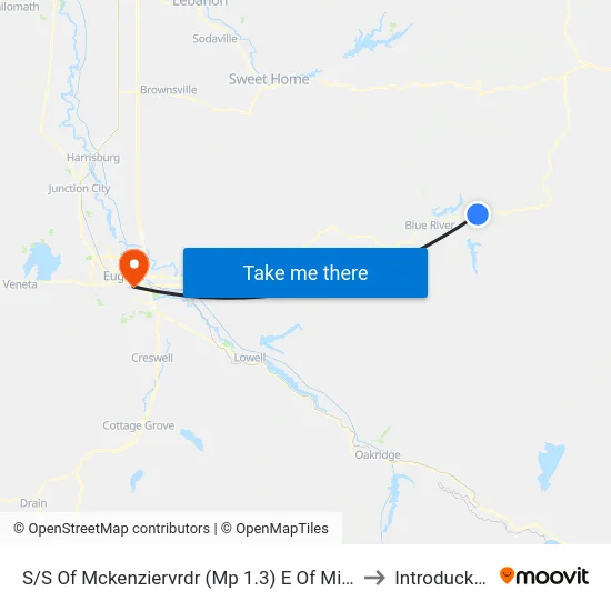 S/S Of Mckenziervrdr (Mp 1.3) E Of Mill Crk Br to Introducktion map