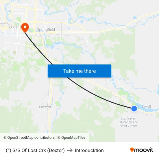 (^) S/S Of Lost Crk (Dexter) to Introducktion map
