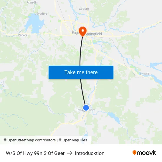 W/S Of Hwy 99n S Of Geer to Introducktion map