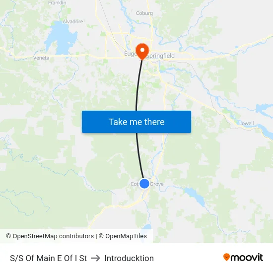 S/S Of Main E Of I St to Introducktion map