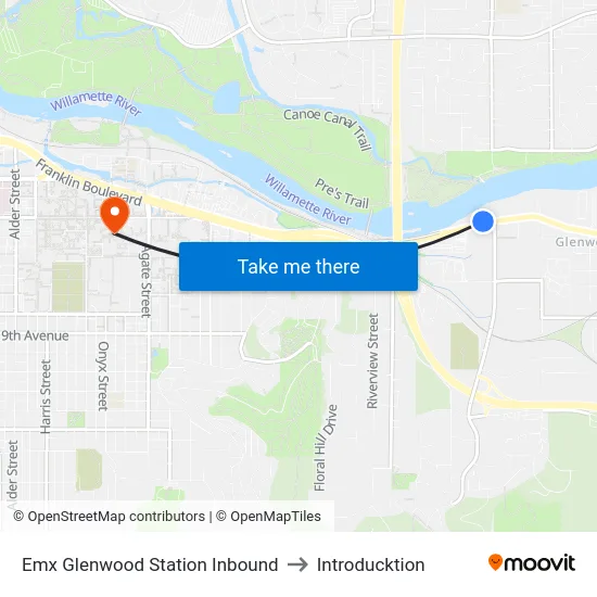 Emx Glenwood Station Inbound to Introducktion map