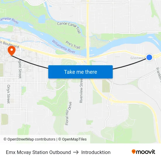 Emx Mcvay Station Outbound to Introducktion map