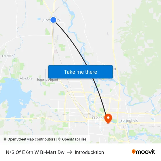 N/S Of E 6th W Bi-Mart Dw to Introducktion map