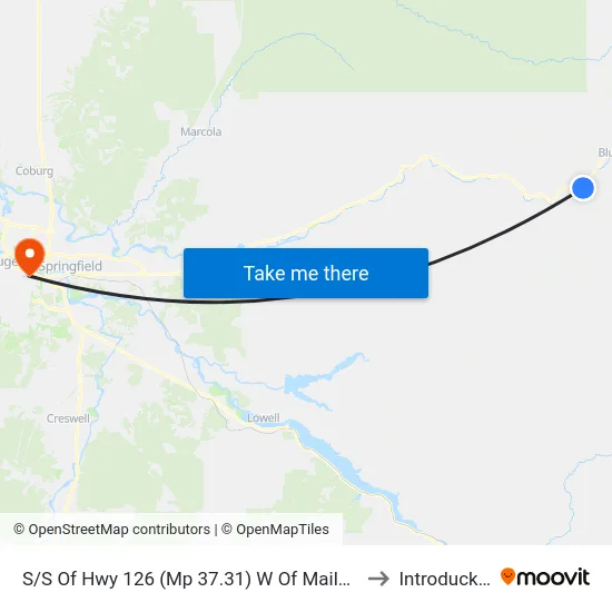 S/S Of Hwy 126 (Mp 37.31) W Of Mailbox 50389 to Introducktion map