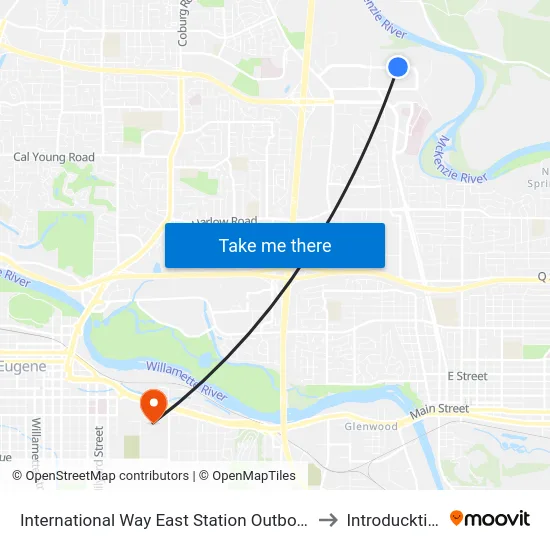 International Way East Station Outbound to Introducktion map