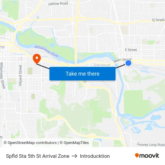 Spfld Sta 5th St Arrival Zone to Introducktion map