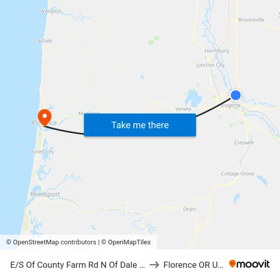 E/S Of County Farm Rd N Of Dale Ave to Florence OR USA map
