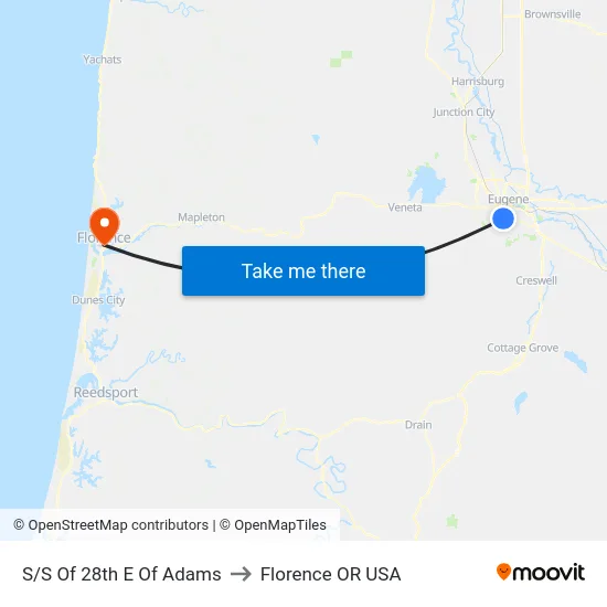 S/S Of 28th E Of Adams to Florence OR USA map