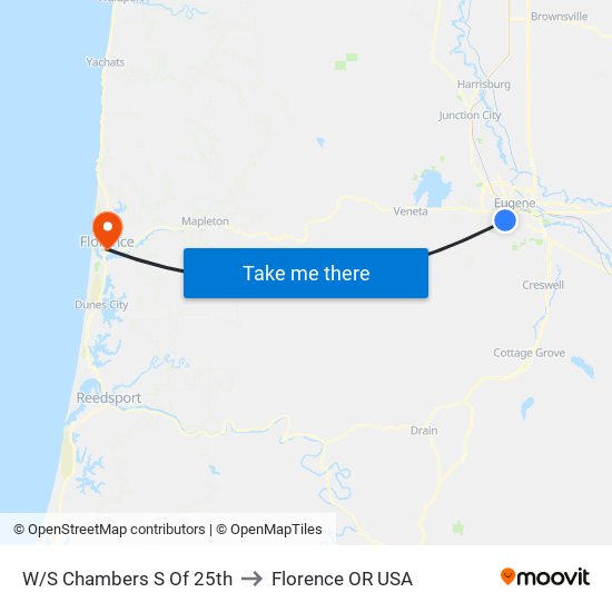 W/S Chambers S Of 25th to Florence OR USA map