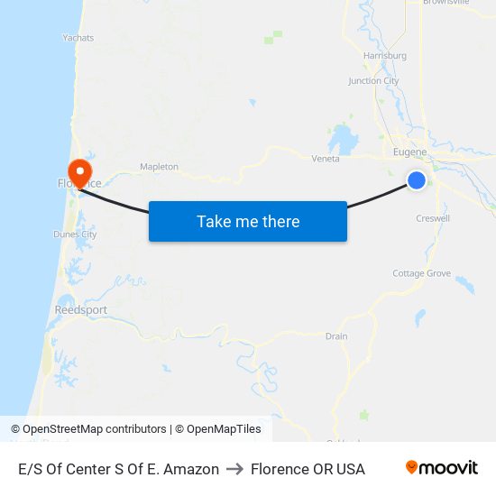 E/S Of Center S Of E. Amazon to Florence OR USA map