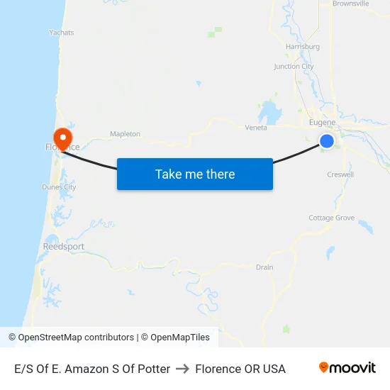 E/S Of E. Amazon S Of Potter to Florence OR USA map