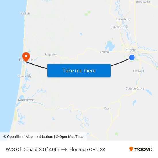 W/S Of Donald S Of 40th to Florence OR USA map