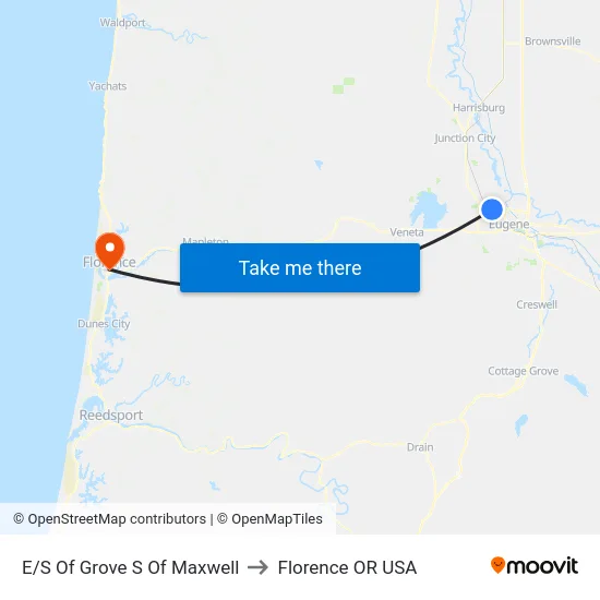 E/S Of Grove S Of Maxwell to Florence OR USA map
