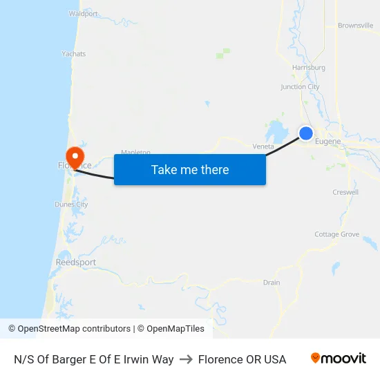 N/S Of Barger E Of E Irwin Way to Florence OR USA map