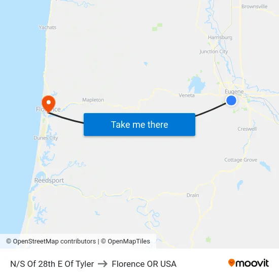 N/S Of 28th E Of Tyler to Florence OR USA map