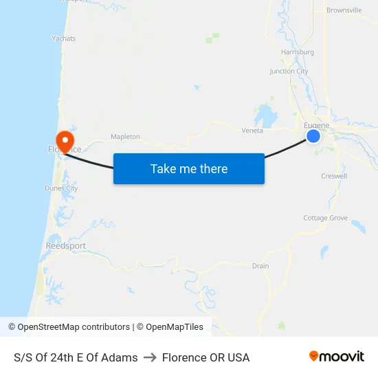 S/S Of 24th E Of Adams to Florence OR USA map