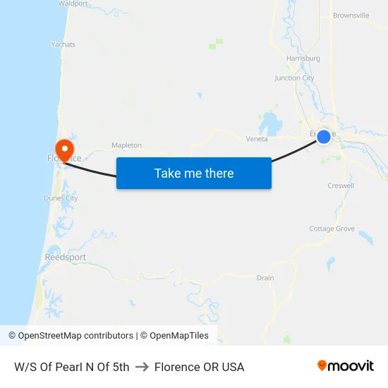 W/S Of Pearl N Of 5th to Florence OR USA map
