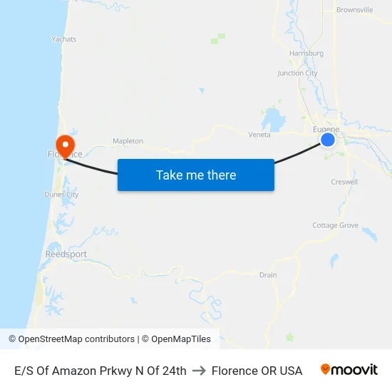 E/S Of Amazon Prkwy N Of 24th to Florence OR USA map