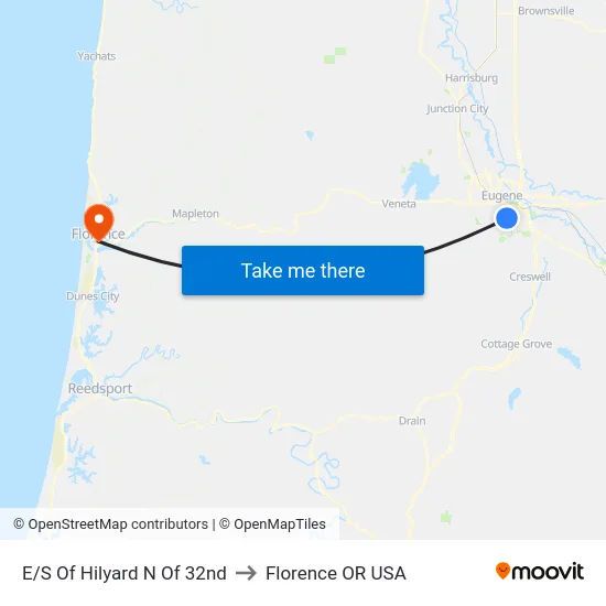 E/S Of Hilyard N Of 32nd to Florence OR USA map