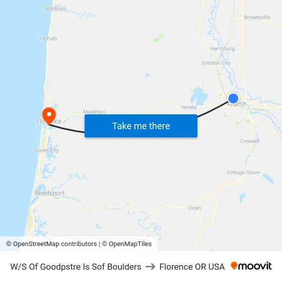 W/S Of Goodpstre Is Sof Boulders to Florence OR USA map