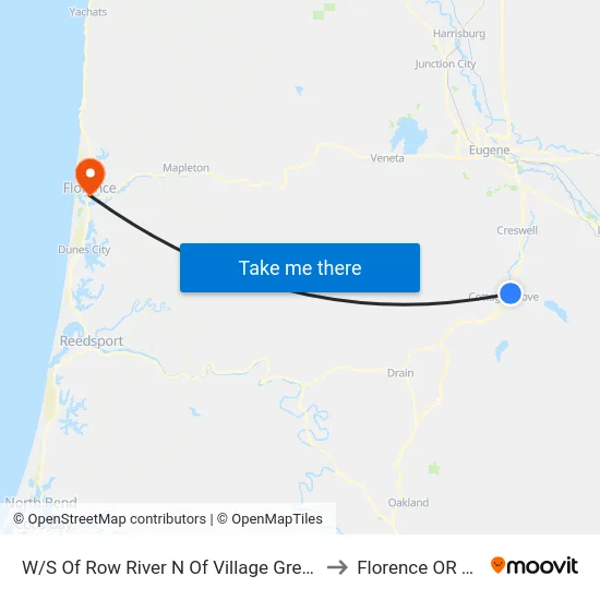 W/S Of Row River N Of Village Green Dw to Florence OR USA map